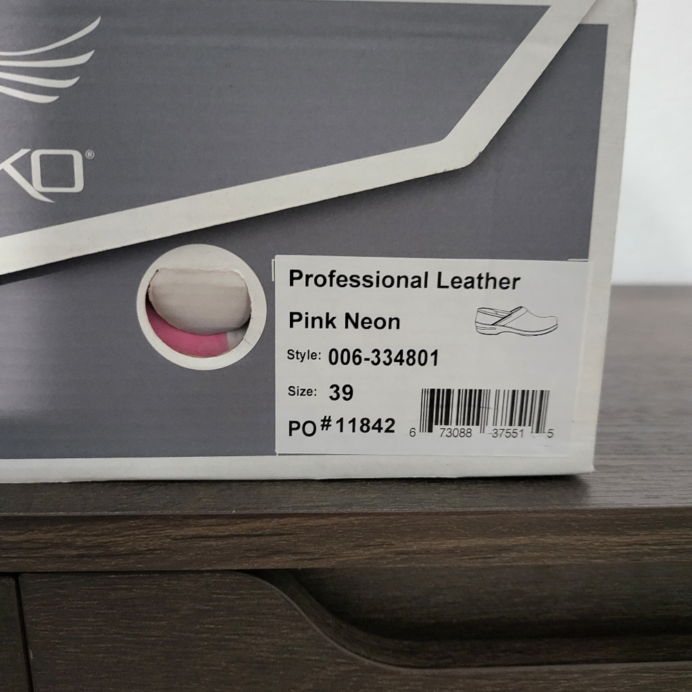 Dansko professional hot pink clogs